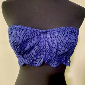 NWT blue eyelet bralette VS